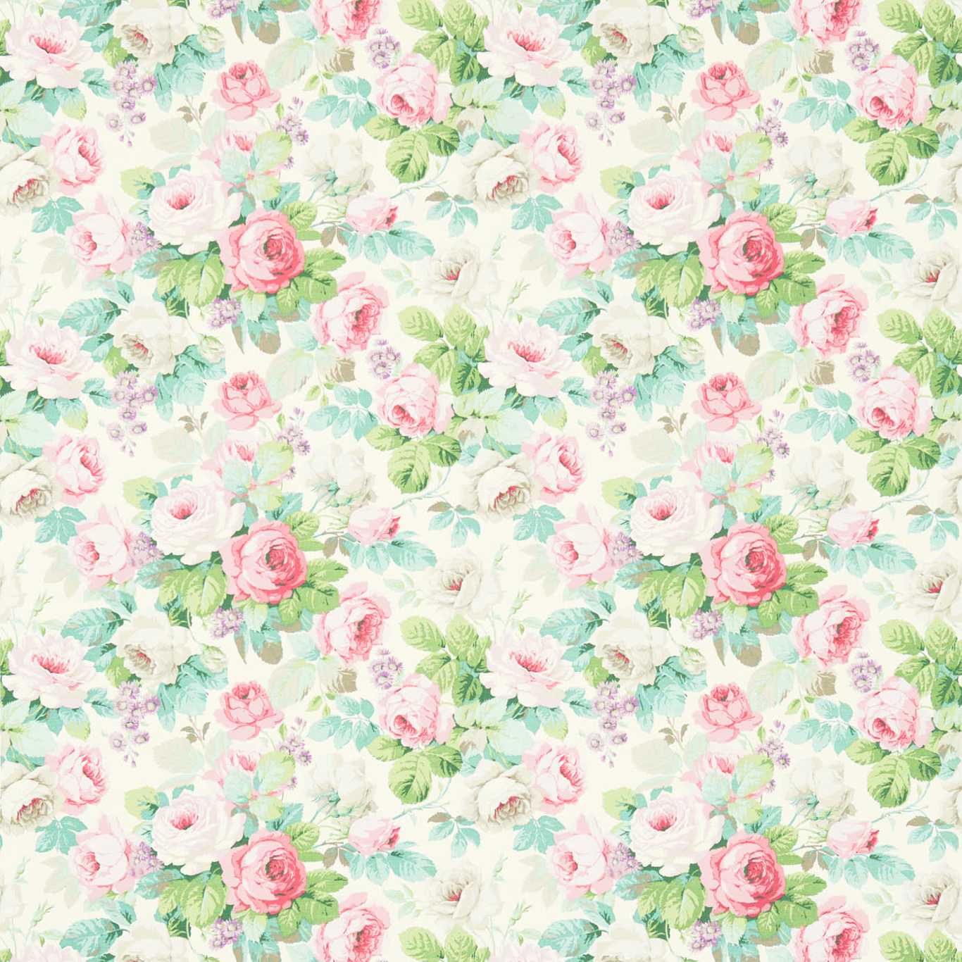 Sanderson Chelsea Pink/Celadon 224321 Fabric DVIN224321