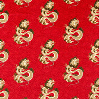 Sanderson Water Dragon Cinnabar Red 226977 Fabric DWAT226977