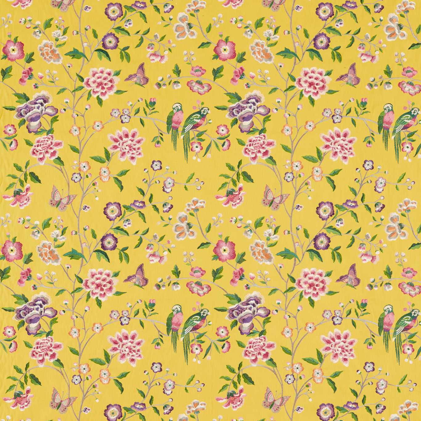 Sanderson Chinoiserie Hall Papavera 237273 Fabric DWAT237273