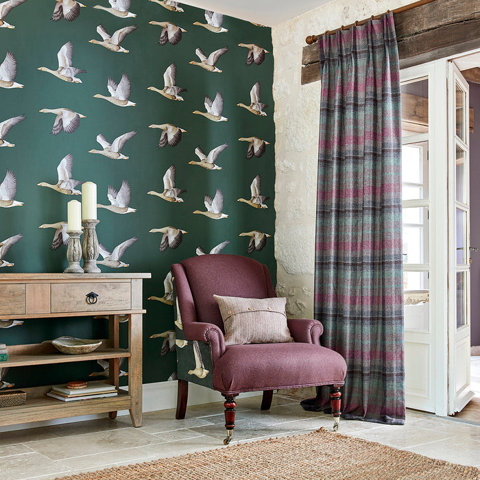 Sanderson Elysian Geese Gilver 216611 Wallpaper DYSI216611