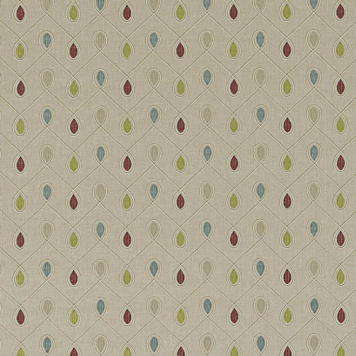 Clarke & Clarke Healey Raspberry/Duckegg Fabric F0936/04.CAC.0