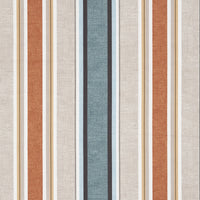 Clarke & Clarke Luella Teal/Spice Fabric F1065/06.CAC.0