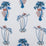 Clarke & Clarke Jungle Palms Blue Fabric F1110/01.CAC.0
