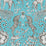 Clarke & Clarke Kruger Teal Fabric F1111/07.CAC.0