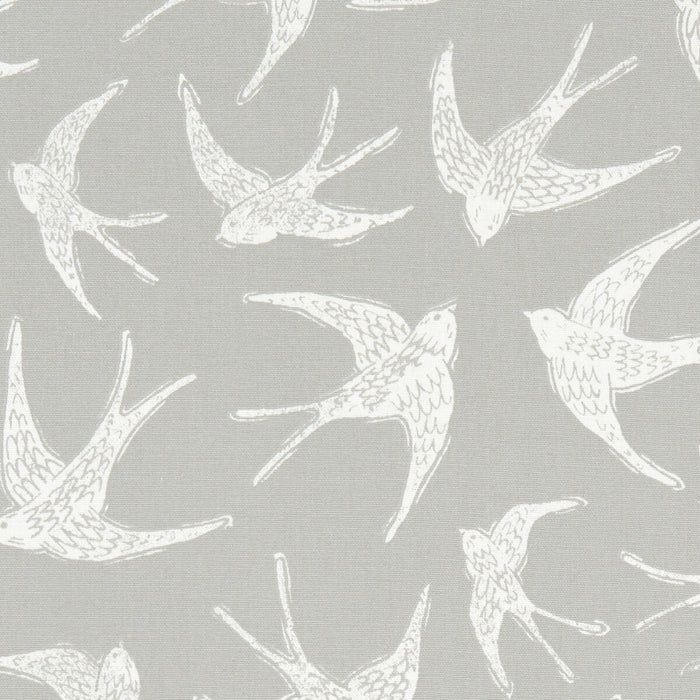 Clarke & Clarke Fly Away Grey Fabric F1187/02.CAC.0