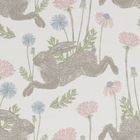 Clarke & Clarke March Hare Pastel Fabric F1190/03.CAC.0