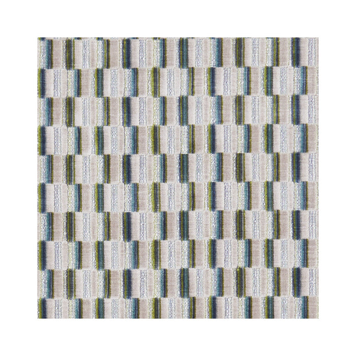 Clarke & Clarke Cubis Peacock Fabric F1240/05.CAC.0