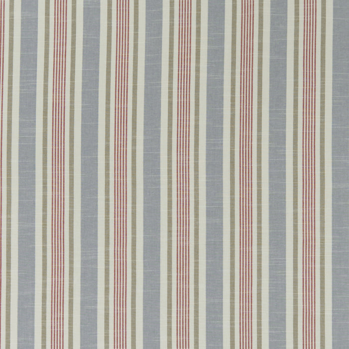 Clarke & Clarke Mappleton Denim/Red Fabric F1310/04.CAC.0