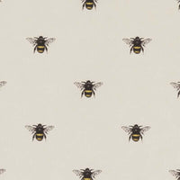 Clarke & Clarke Abeja Ivory Fabric F1325/02.CAC.0
