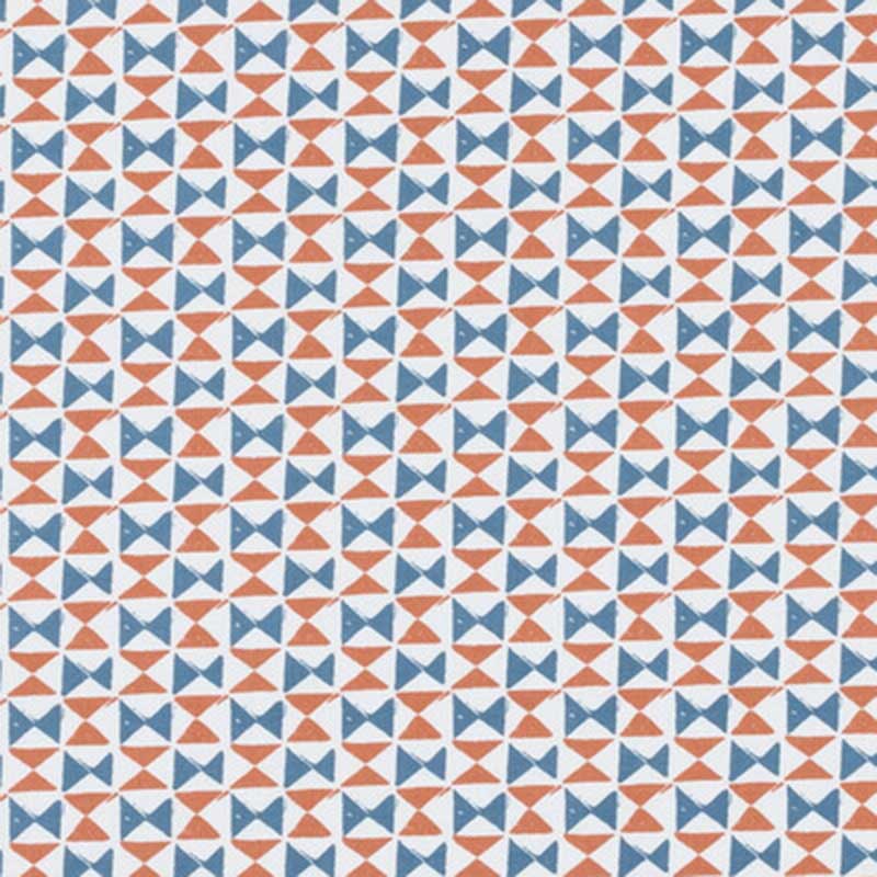 Clarke & Clarke Orianna Denim/Spice Fabric F1376/03.CAC.0