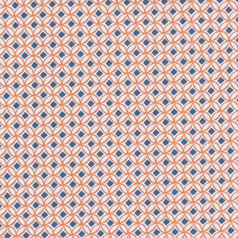 Clarke & Clarke Ortis Denim/Spice Fabric F1377/02.CAC.0
