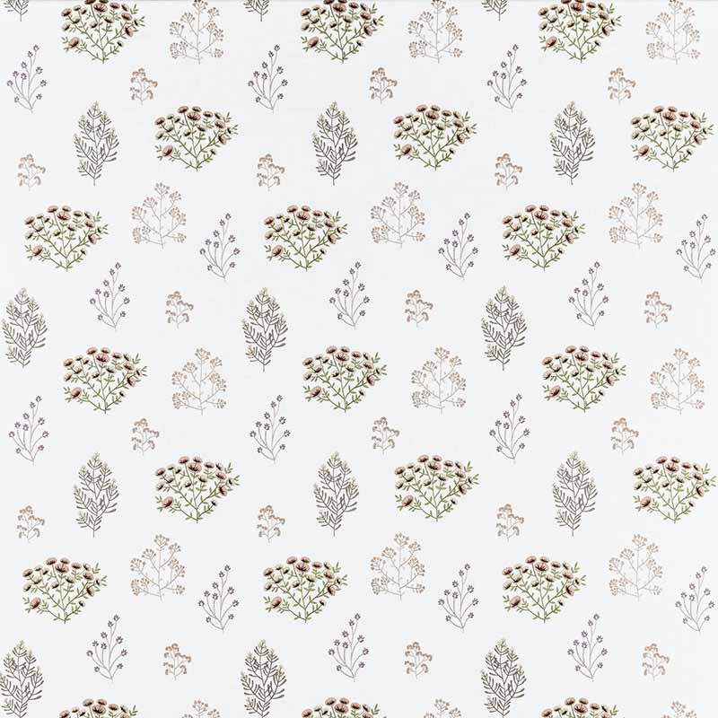 Clarke & Clarke Floris Blush/Damson Fabric F1431/01.CAC.0