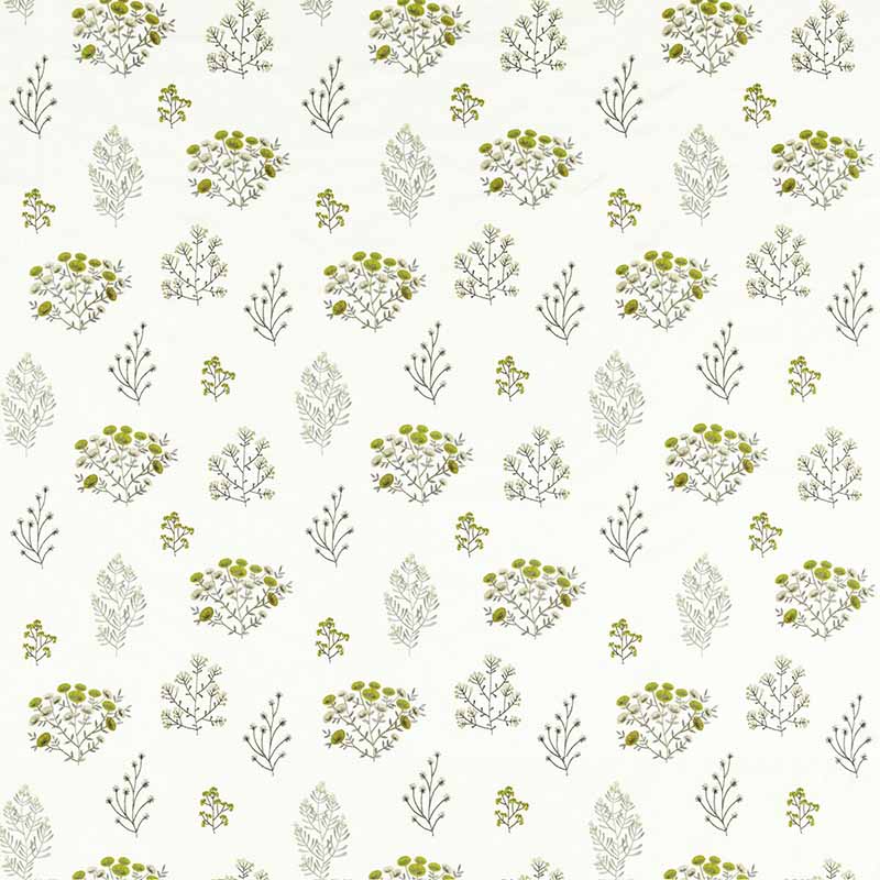 Clarke & Clarke Floris Chartreuse Fabric F1431/02.CAC.0
