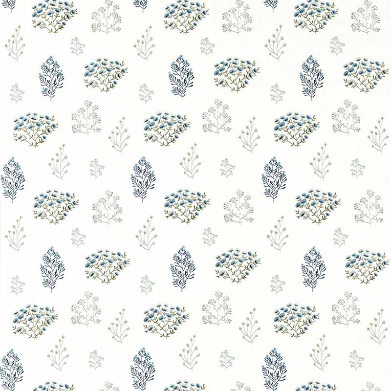 Clarke & Clarke Floris Mineral/Denim Fabric F1431/04.CAC.0