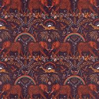Clarke & Clarke Zambezi Velvet Wine Fabric F1481/03.CAC.0