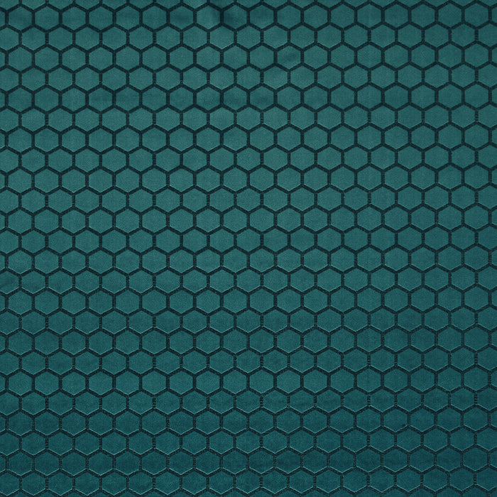 Clarke & Clarke Hexa Peacock Fabric F1565/05.CAC.0