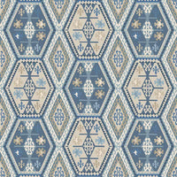 Mulberry Home Buckland Blue Wallpaper FG098.H101.0