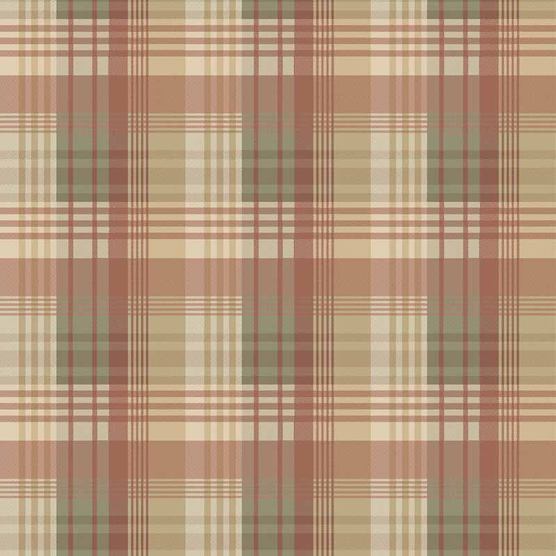 Mulberry Home Mulberry Ancient Tartan Lovat/Red Wallpaper FG100.R114.0