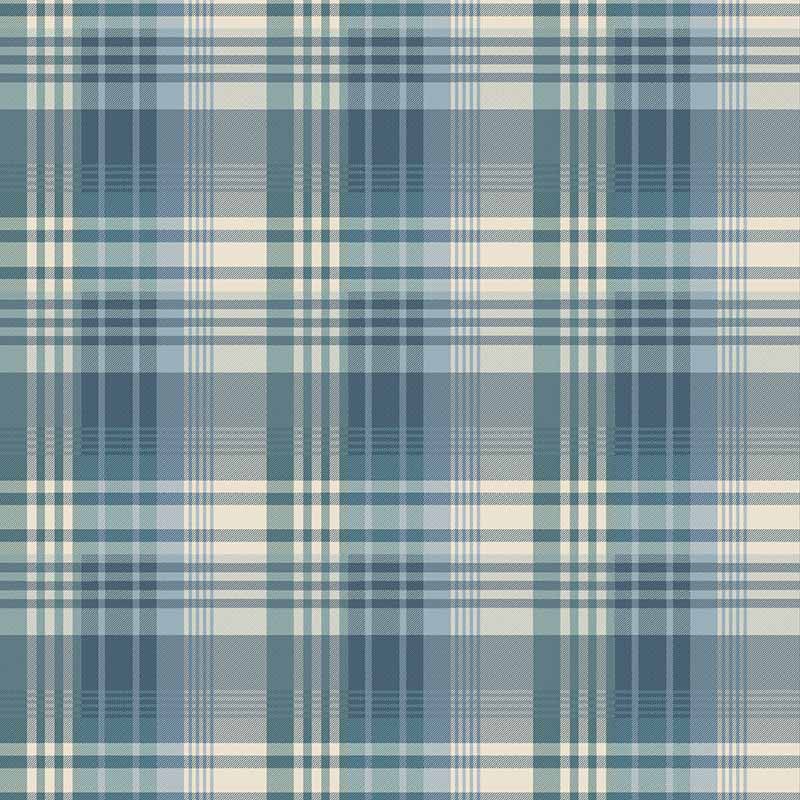 Mulberry Home Mulberry Ancient Tartan Teal Wallpaper FG100.R11.0