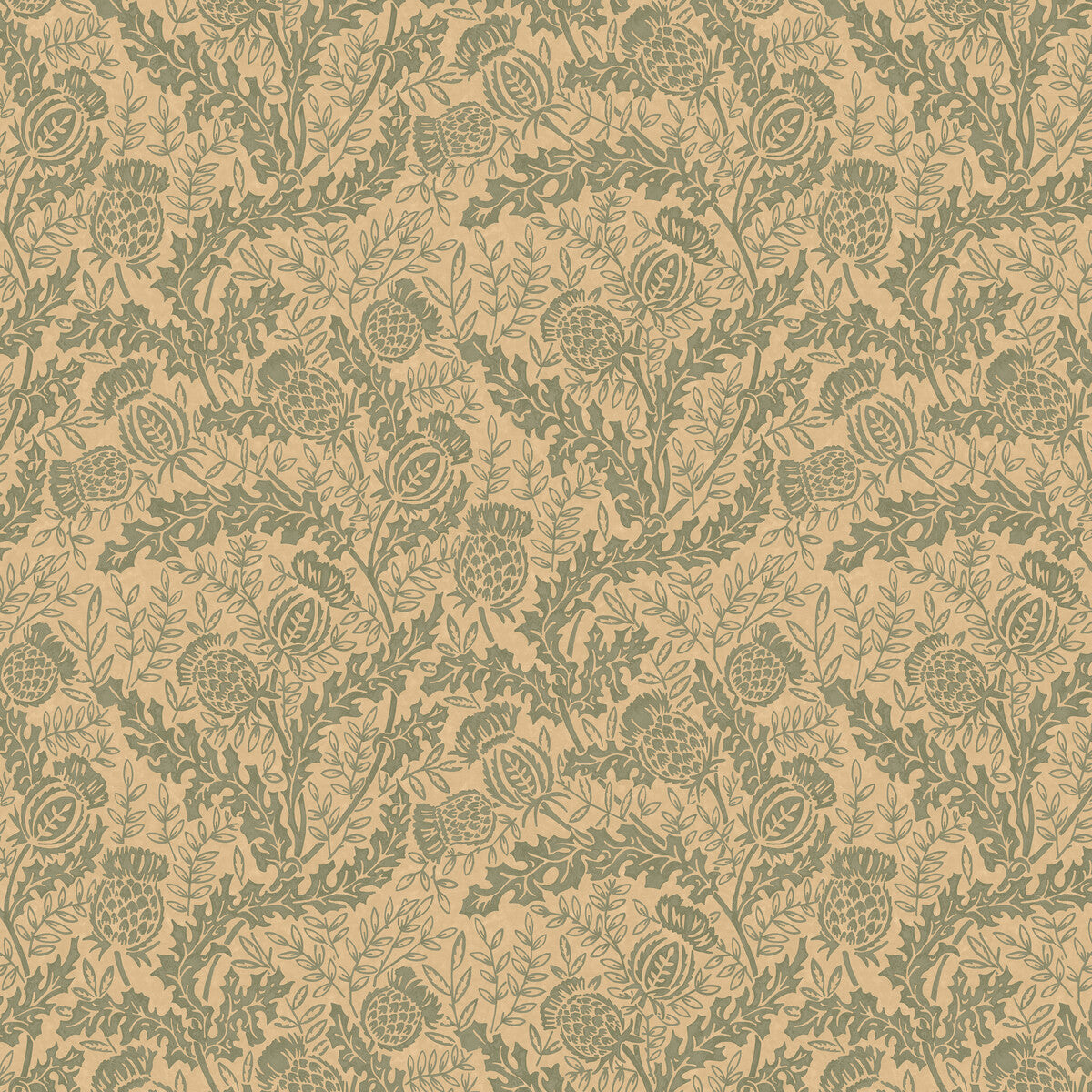 Mulberry Home Mulberry Thistle Teal Wallpaper FG108.R11.0