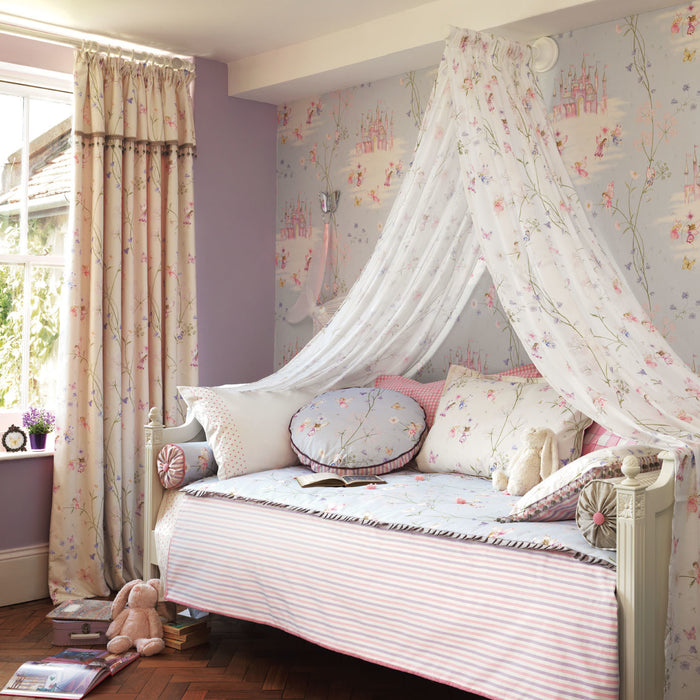 Sanderson Fairy Castle Pink 214046 Wallpaper DLIT214046