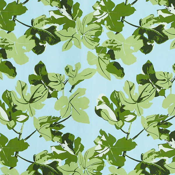 Peter Dunham Fig Leaf Original On Blue Fabric 111FIG06