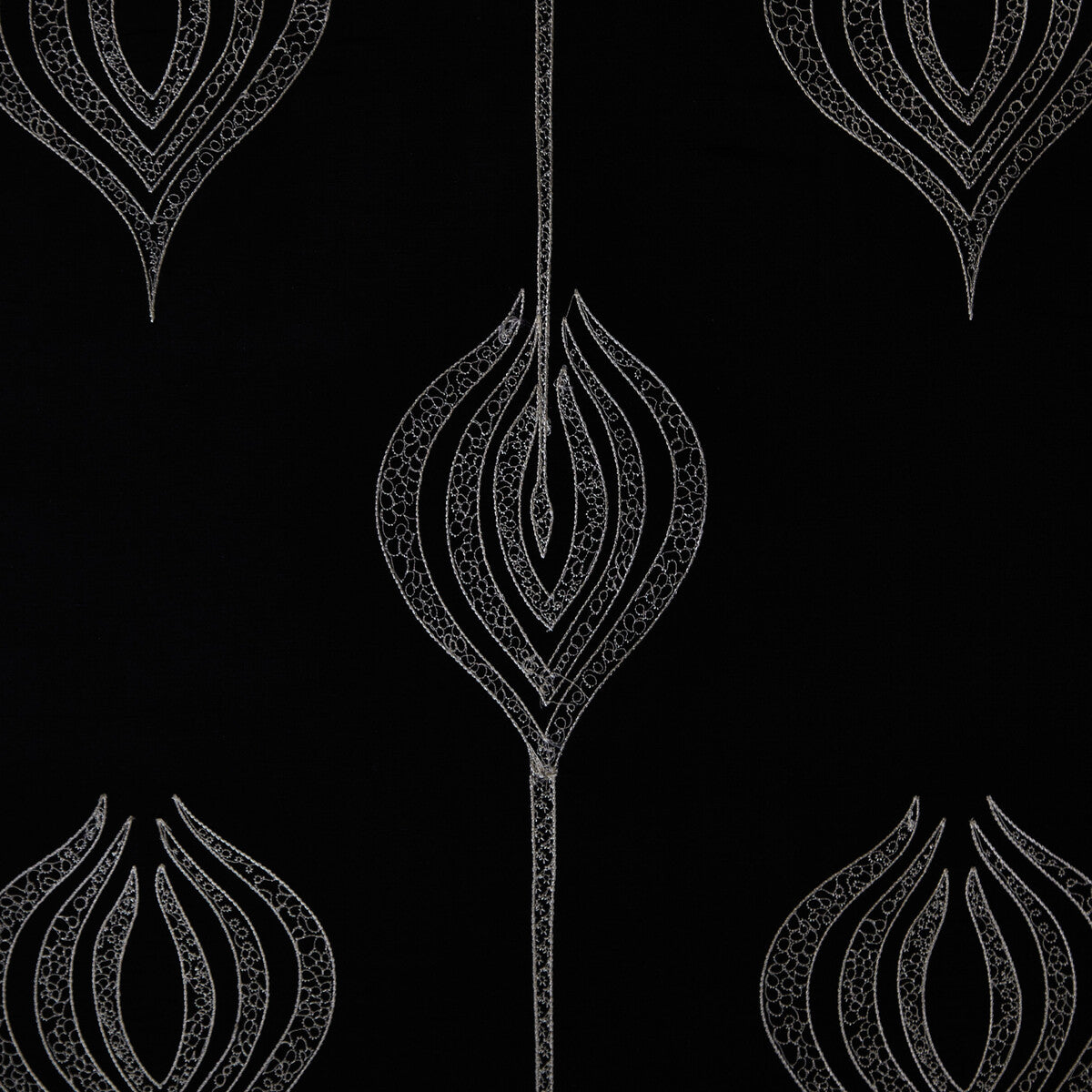 Lee Jofa Modern Tulip Embroidery Black GWF-2928.816.0 Fabric | 40% Off ...