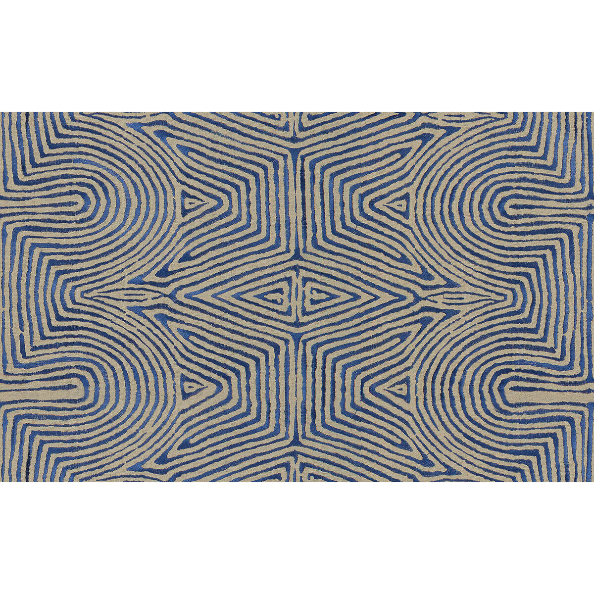 Lee Jofa Modern Julia Emb Flax/Blue Fabric GWF-3708.1650.0