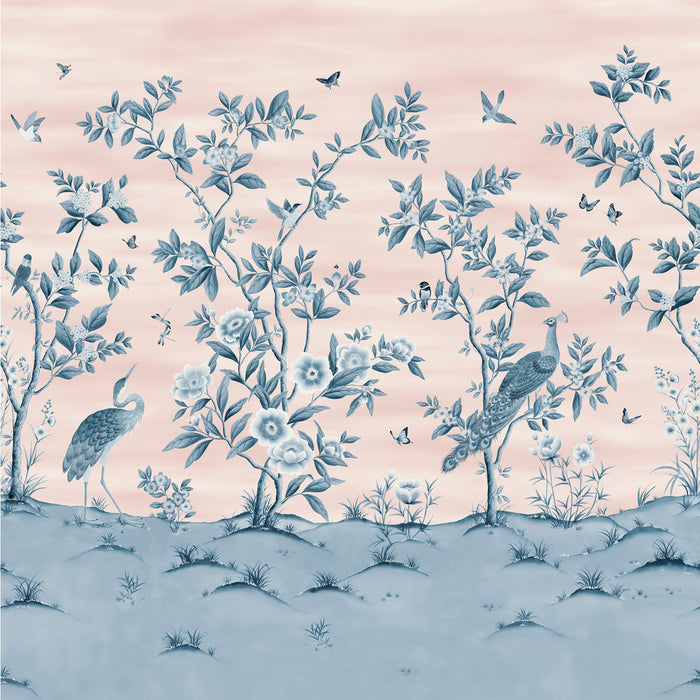 Harlequin Florence Powder/ China Blue 112890 Wallpaper HDHW112890