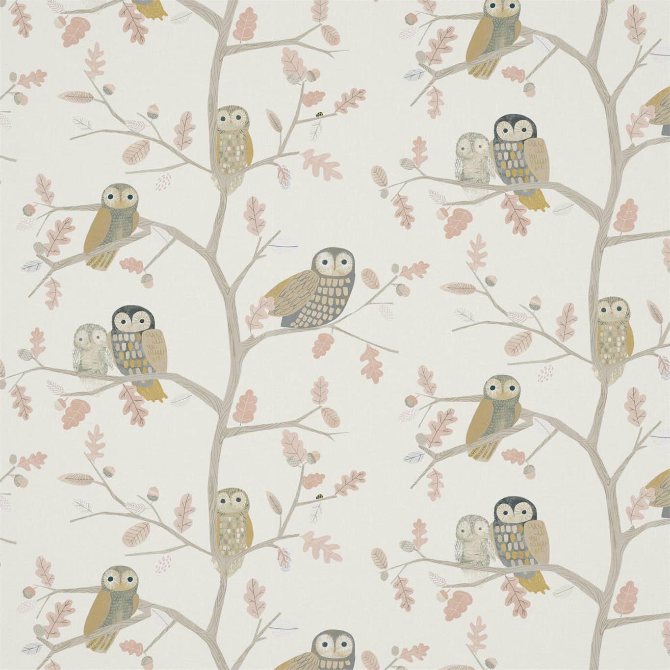 Harlequin Little Owls Powder 120934 Fabric HLTF120934