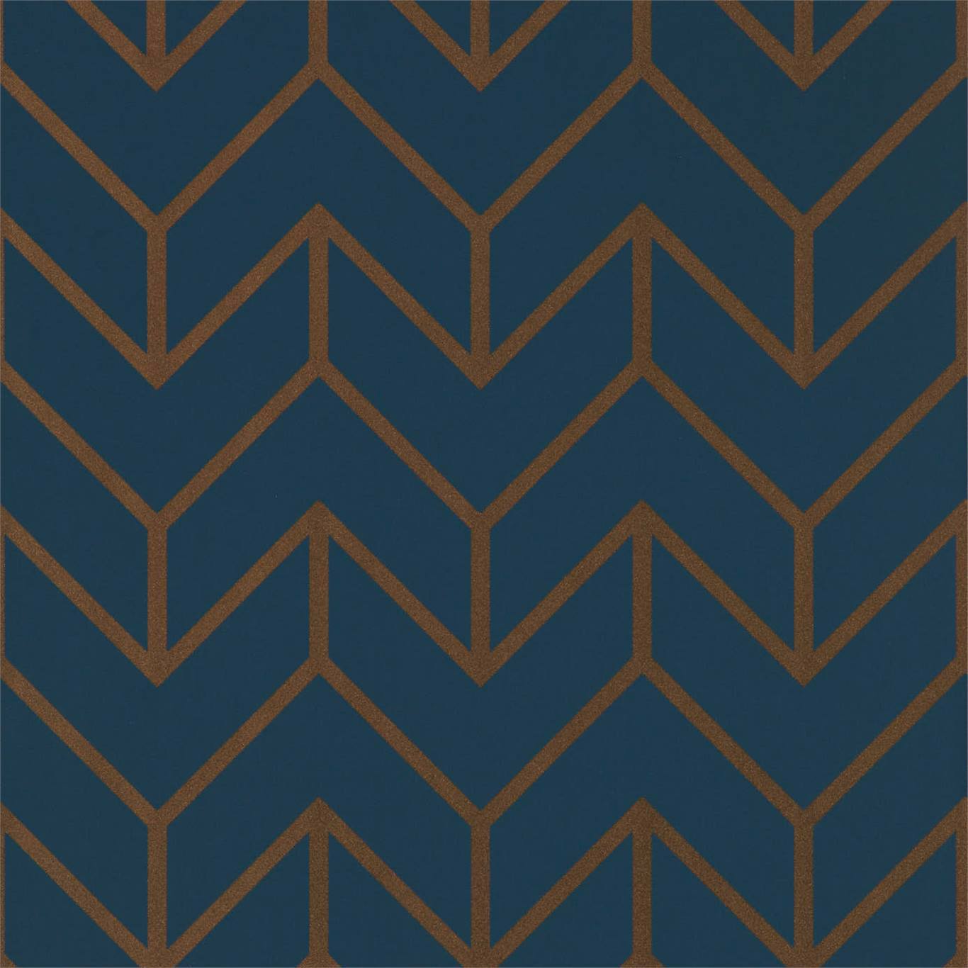 Harlequin Tessellation Marine/Copper 111986 Wallpaper HMWF111986