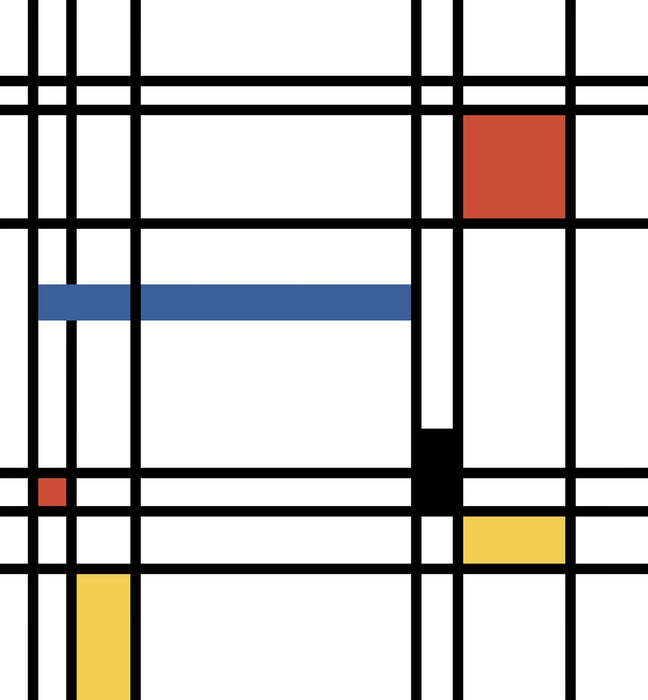 Seabrook Designs De Stijl Mural Multicolored Mural Sample KTM1001M