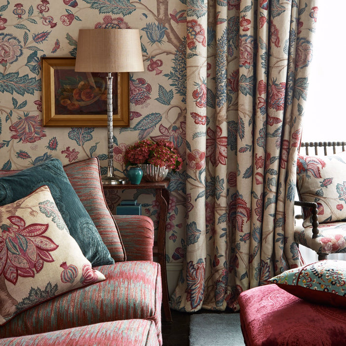 Zoffany Kalamkari Blue/Lilac 321699 Fabric ZJAI321699
