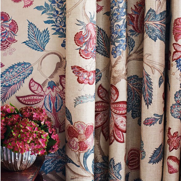 Zoffany Kalamkari Blue/Lilac 321699 Fabric ZJAI321699