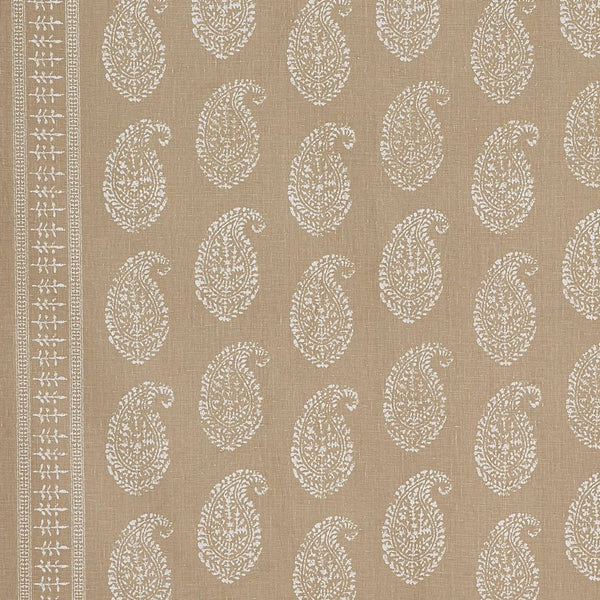 Peter Dunham Kashmir Paisley White/Stone Fabric 111KAP06