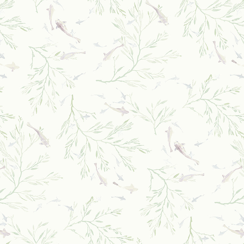 Galbraith & Paul Koi Pond Heron Wallpaper