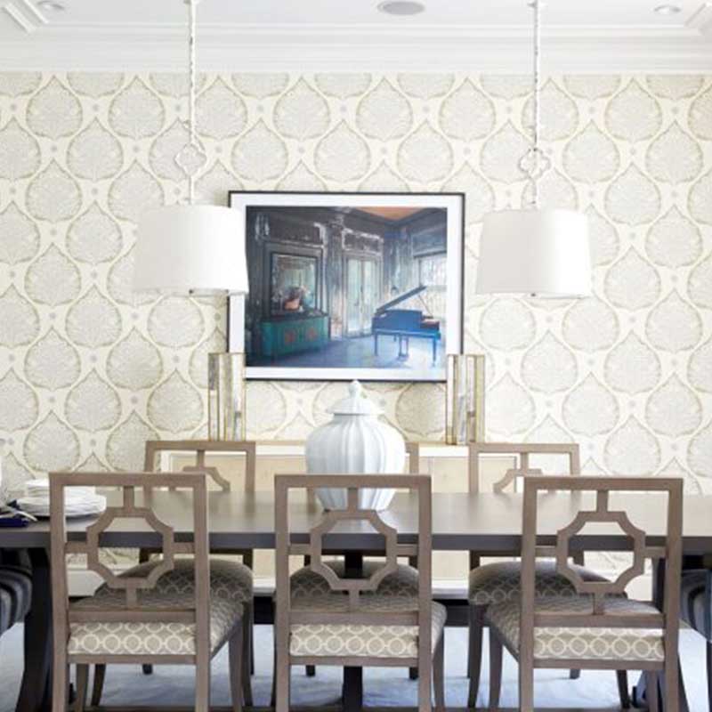 Galbraith & Paul Lotus Cobalt Wallpaper