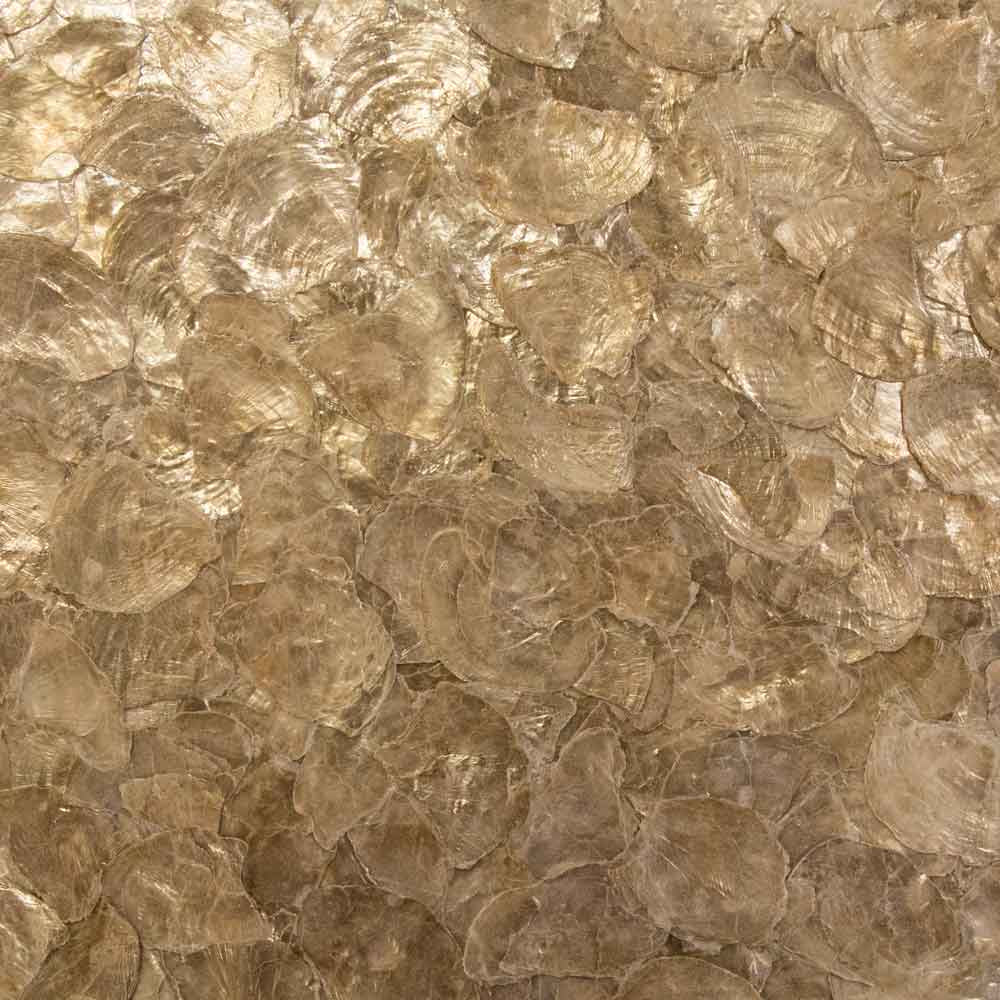 Maya Romanoff Mother of Pearl On The Half Shell Golden Pearl Wallpaper MR-MF-02
