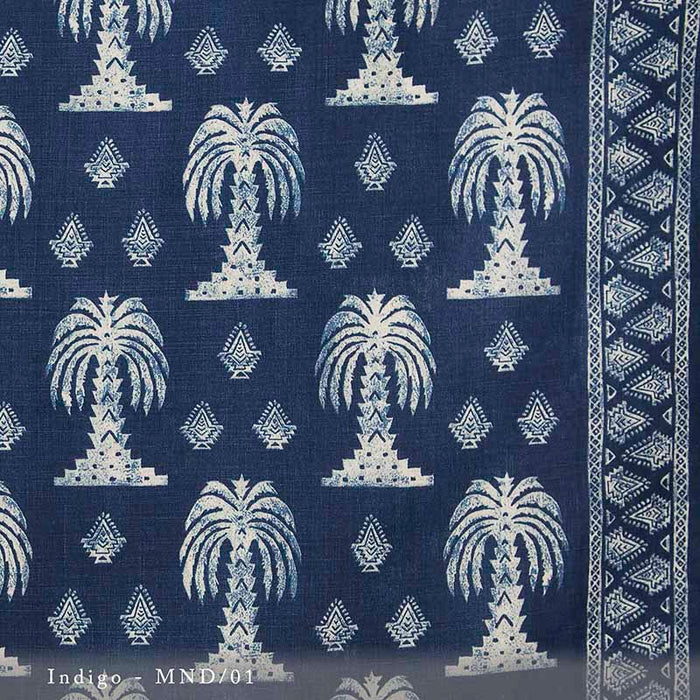 Lisa Fine Mandalay Indigo Fabric MND-01