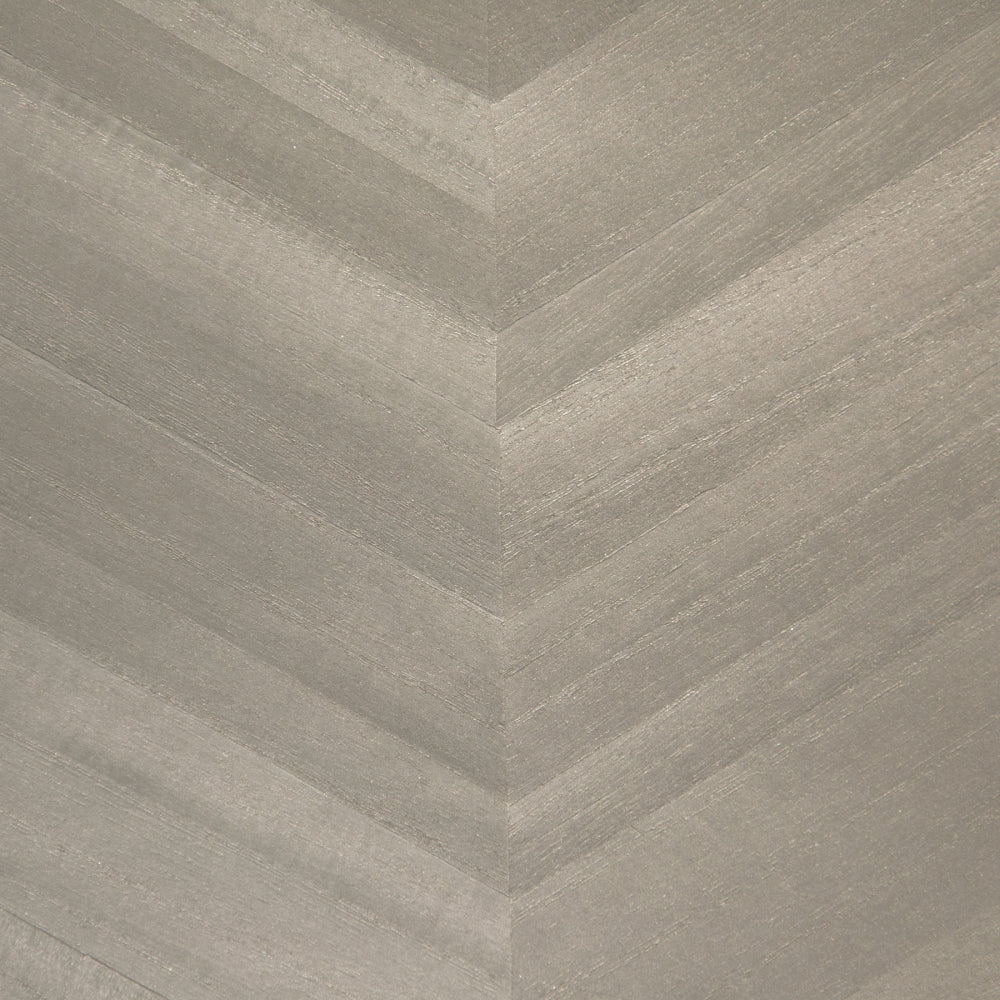 Maya Romanoff Ajiro Chevron Polished Silver Birch Luster Wallpaper MR-AC-6X17-S