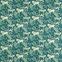 Scion Rumble in the Jungle Midnight/Mint Leaf Fabric NART121040.SCN.0