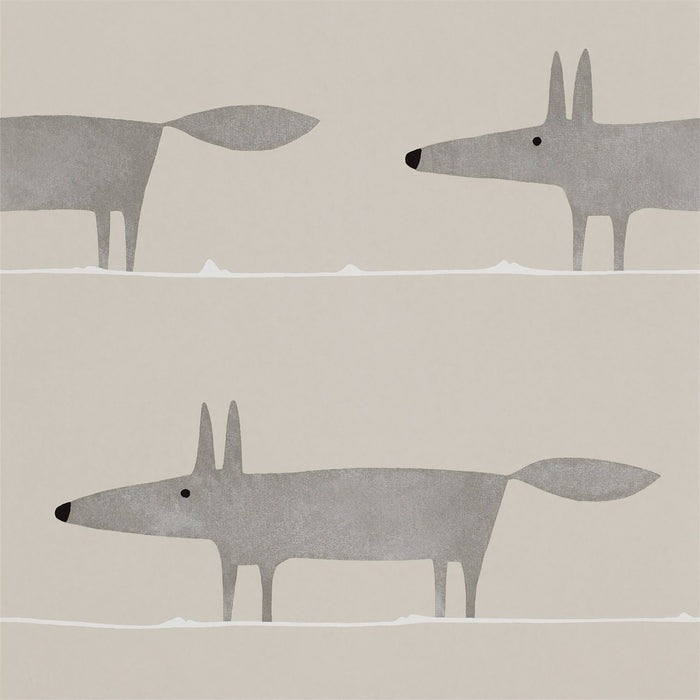Scion Mr Fox Silver Wallpaper NSWA110844.SCN.0