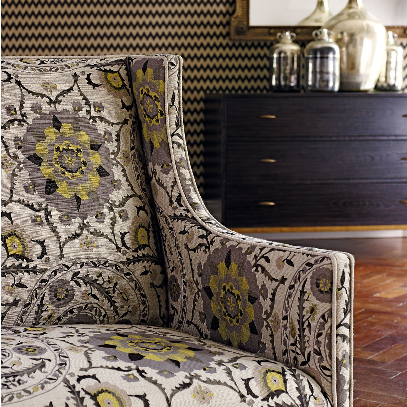 Sanderson Anthos Cerise/Lime 235333 Fabric DSHW235333