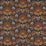 Zoffany Pomegranate Velvet Indigo / Terracota 333313 Fabric ZDEV333313