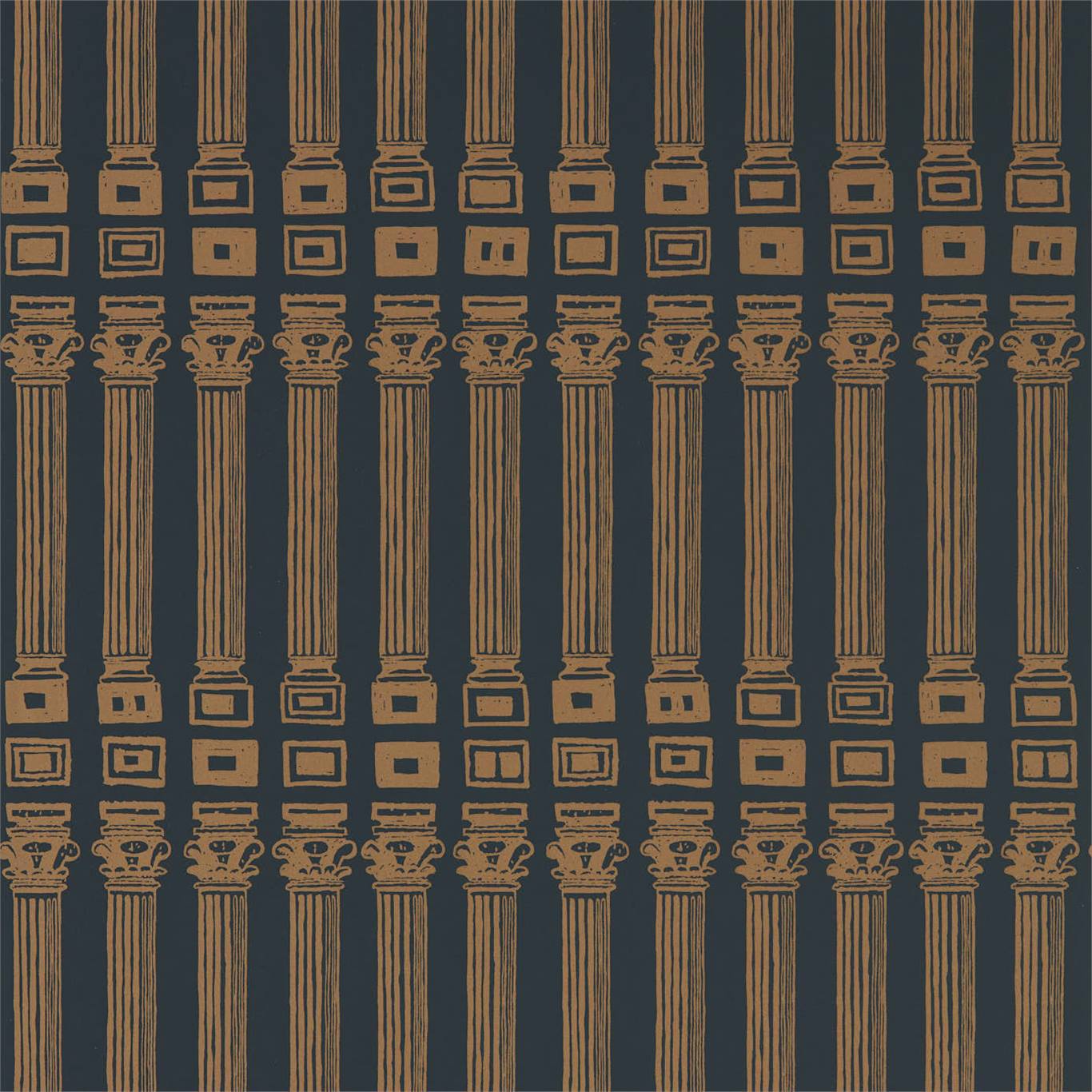 Zoffany Columns Vine Black/Antique Gold 312969 Wallpaper ZPLW312969