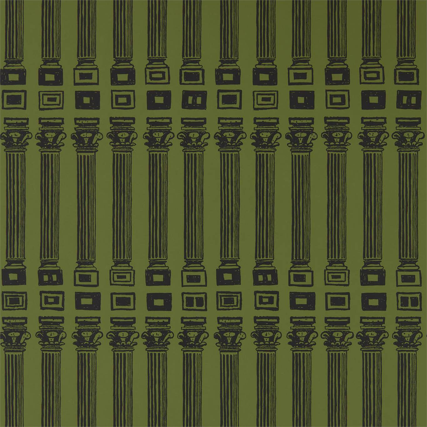 Zoffany Columns Olive/Bone Black 312970 Wallpaper ZPLW312970