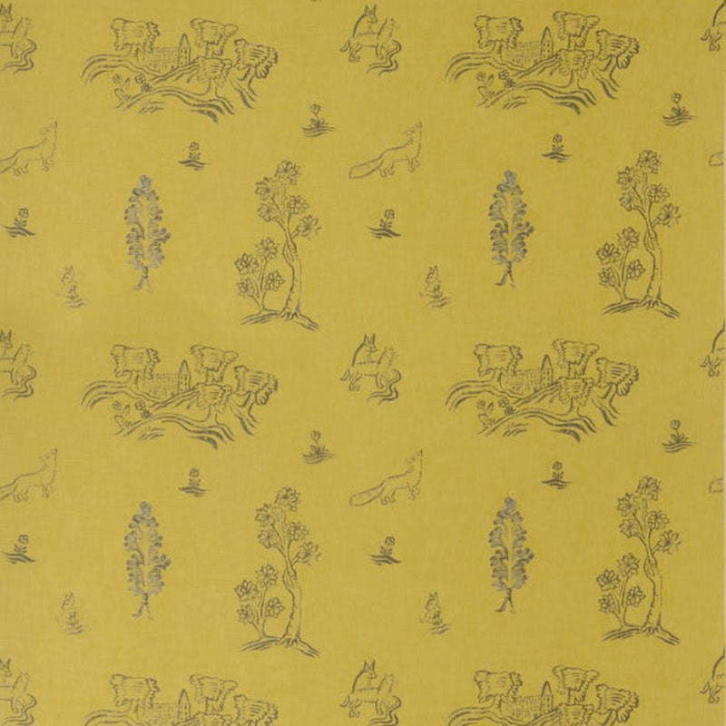 Andrew Martin Friendly Folk Provencal Yellow Fabric AM100318.4.0