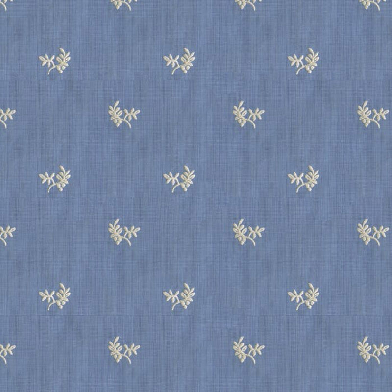 Brunschwig & Fils Bayberry Strie Canton Blue Fabric BR-800054.221.0