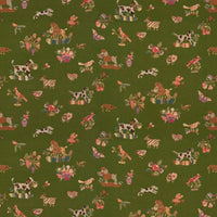 Brunschwig & Fils Animalitos Woven Tapestry Patio Green Fabric BR-89477.428.0
