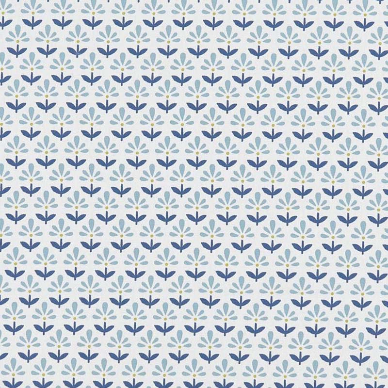 Clarke & Clarke Fleur Denim Fabric F1373/02.CAC.0